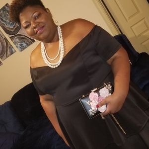 Black Tiered Off Shoulder Dress
